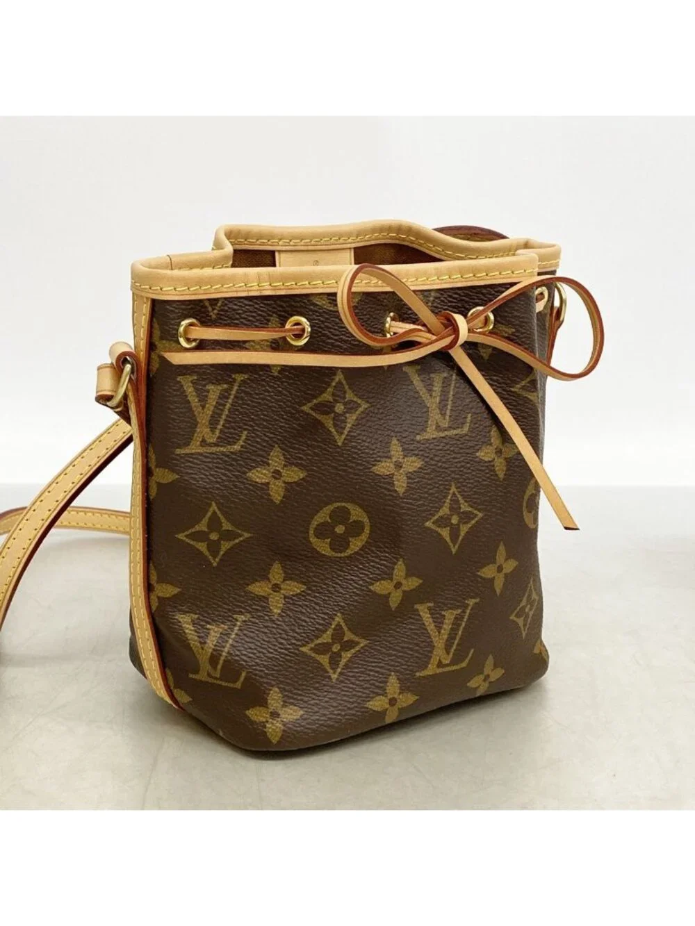 Louis Vuitton Shoulder Bag Monogram Nano Noe Brown